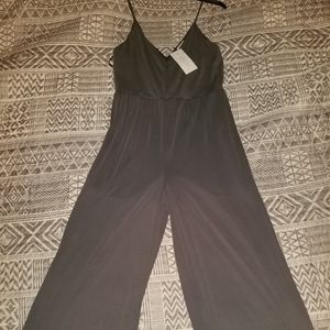 Ankle length dark grey romper